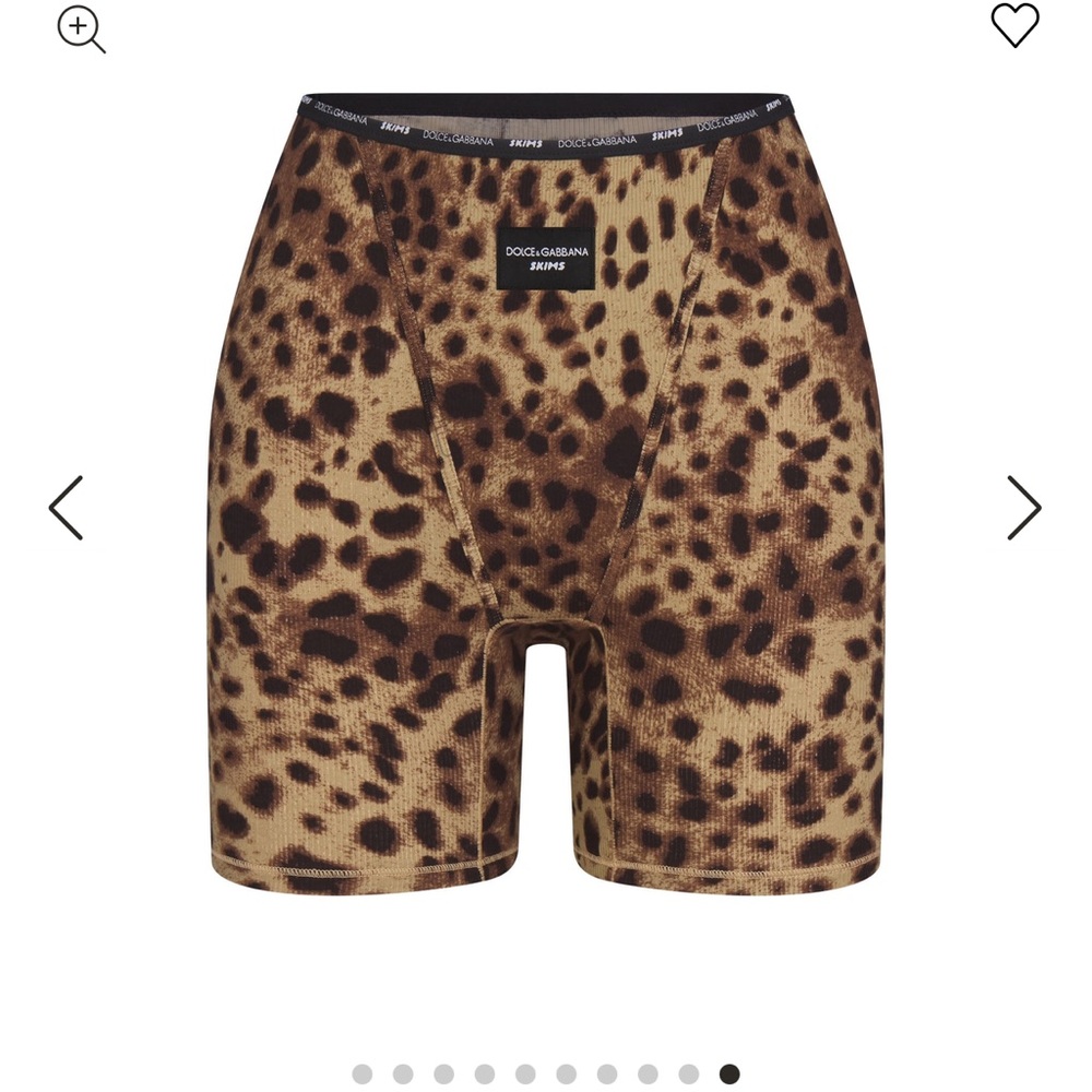 Skims x Dolce & Gabbana Leopard Print Shorts